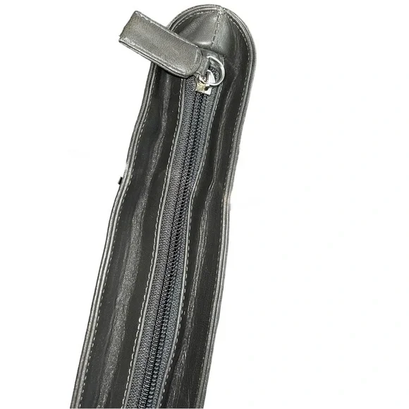 Nebuloni by Flavio Zanasca Made in Italy Genuine Leather Black Tote Bag - Picture 6 of 13